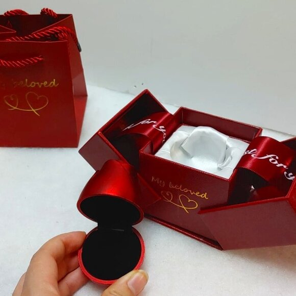 3 Pcs New Bag, Box, Necklace Jewelry Display Storage Case Valentine's day Gift - Picture 3 of 9